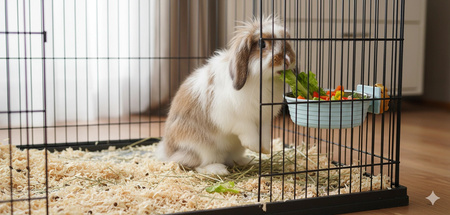 ZOLUX Karmnik dla królika i kawii do mocowania plastik/inox COSY 350ml nieb