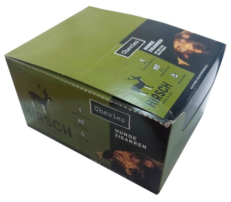 Chewies Hundezigarren Lose Hirsch - jeleń BOX 50x25g