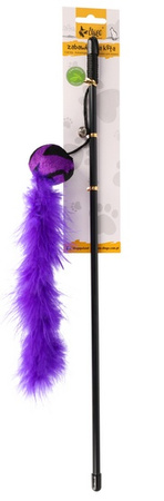 Dingo Wędka dla kota - piłka z ogonkiem fioletowa