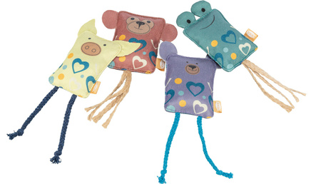 Miś, zabawka, dla kota, materiał, 12 cm, z kocimiętką