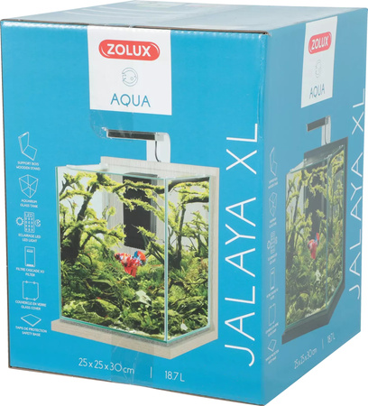 *- ZOLUX Zestaw akwarystyczny JALAYA XL 250x250x300 mm 18,7 l kol. szary