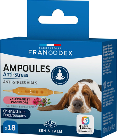 FRANCODEX Ampułki antystresowe dla psów i szczeniąt x18