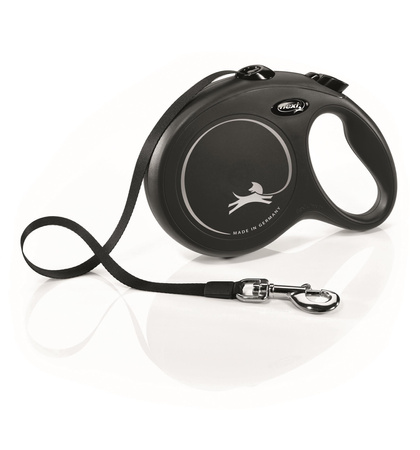 FLEXI Smycz automatyczna dla psa New Classic L taśma 8 m czarna