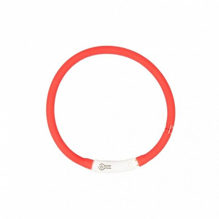 DUVO+ OBROŻA ŚWIECĄCA USB SILIKON RED 70cm