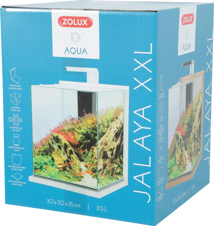 *- ZOLUX Zestaw akwarystyczny JALAYA XXL 300x300x350 mm 31,5 l kol. biały