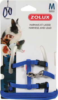 Zolux Szelki i smycz dla fretki M kol. niebieski