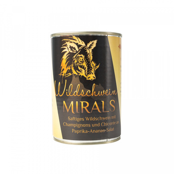 MIRALS Wildschwein - soczysty dzik z pieczarkami i cykorią na sałatce z papryki i ananasa 400g