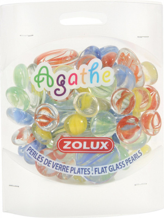 ZOLUX Ozdoba akwarystyczna kamyki szklane Agathe mix