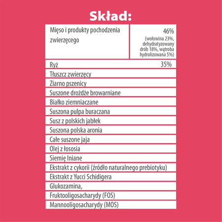 Karma sucha dla psa PUPIL Premium JUNIOR M&L bogata w wołowinę 3 kg