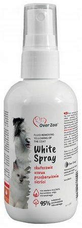 Over Zoo White Spray - płyn usuwający zażółcenia sierści  100ml