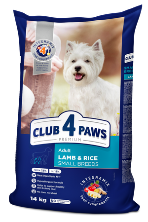 CLUB4Ł PIES 14kg MAŁA RASA JAGNIĘCINA +   RYŻ