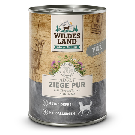 WILDES LAND DOG Ziege Pur - kozina karma monobiałkowa dla psa (400g)