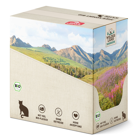 WILDES LAND CAT BIO Rind Huhn - bio wołowina z kurczakiem i żurawiną (85g)