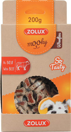 Zolux Przysmak dla psa MOOKY Classic WOOFIES z wołowiną 200 g