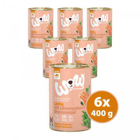 WOW Lachs - łosoś z mniszkiem lekarskim i pokrzywą 400g