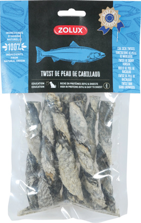 ZOLUX Przysmak naturalny dla psa Twist ze skóry dorsza 70 g