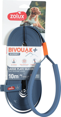 ZOLUX Smycz płaska dla psa silikonowa BIVOUAK niebieska 10m