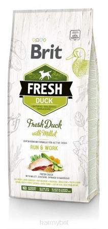 Brit Fresh Dog Adult Active Duck & Millet 12kg