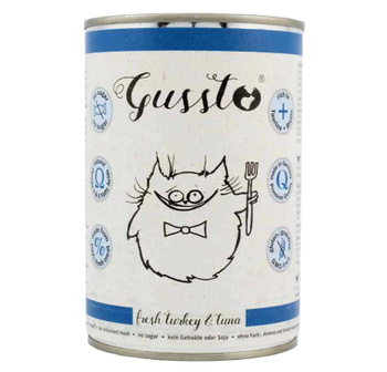 GUSSTO pusz.400g FRESH TURKEY TUNA  Pokarm dla kota z INDYKIEM I TUŃCZYKIEM
