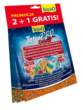 NIEAKTUALNY TETRA  Zestaw saszetek 2+1 GRATIS T149397 TetraPro Algae 12g+T149335 TetraPro Energy 12g+T149366 TetraPro Colour 12g