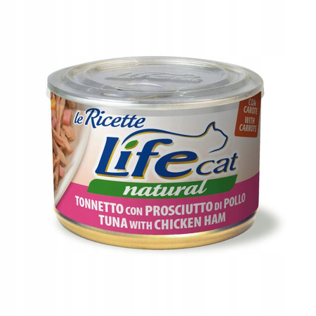 LIFE CAT pusz.150g TUNA + CHICKEN HAM LA RICETTE /24