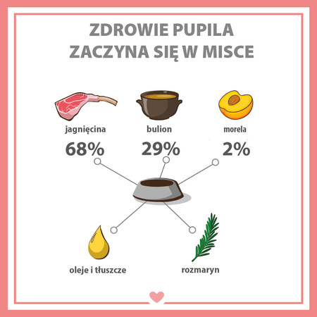 Karma mokra dla psa PUPIL Premium All Meat GOLD JUNIOR jagnięcina 400 g