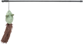 Wędka dla kota, z myszką, plastik/plusz, 46 cm