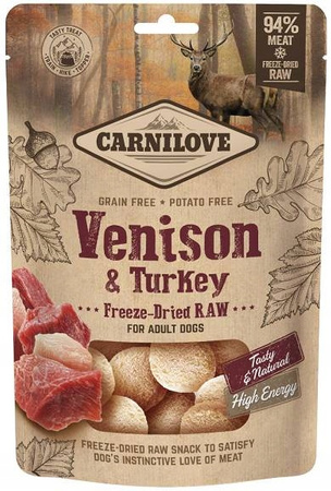 CARNILOVE RAW FREEZE-DRIED SNACKS VENISO ON&TURK 60g