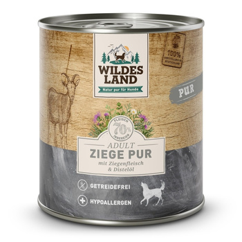 WILDES LAND DOG Ziege Pur - kozina karma monobiałkowa dla psa (800g)