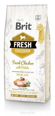 Brit Fresh Dog Adult Chicken & Potato 12kg
