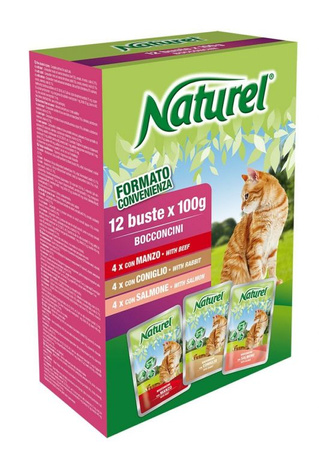 LIFE CAT NATUREL  BOX 12x100g BEEF + RABBIT + SALMON