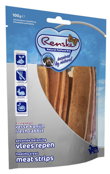 Renske healthy meat strips Rabbit - suszone płaty mięsa królika (100g)