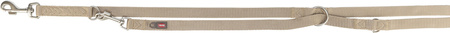 Premium, smycz regulowana, dla psa, taśma, piaskowa, L–XL: 2.00 m/25 mm