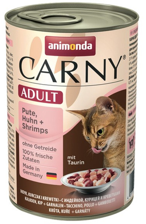 Animonda Carny Adult Indyk, Kurczak + Krewetki puszka 400g