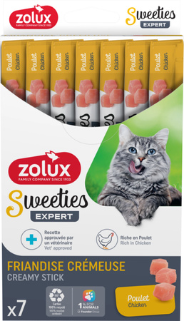 ZOLUX Przysmak kremowy dla kota SWEETIES z kurczakiem 14g x7