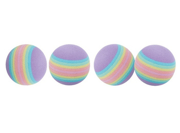 Trixie Piłki tęczowe twarde 4cm 4szt. [TX-4097]