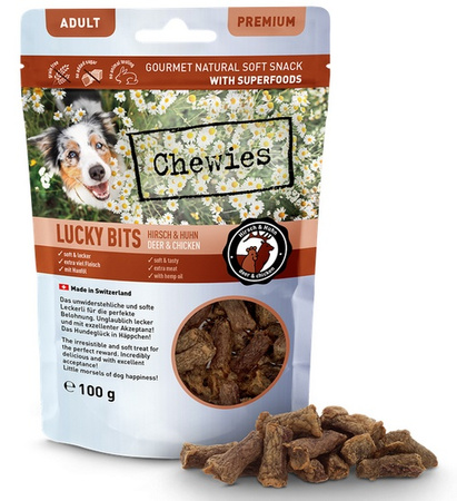 Chewies Lucky Bits Adult Jeleń & kurczak 100g