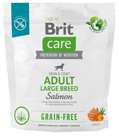 Brit Care Grain Free Adult Large Breed Salmon 1kg