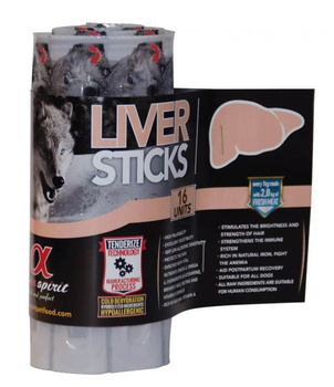 Alpha Spirit Przysmak WĄTROBA PALUSZKI BLISTRY 16 SZT