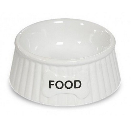 Yarro/Moderna Miska ceramiczna dla psa Food biała [Y2753]
