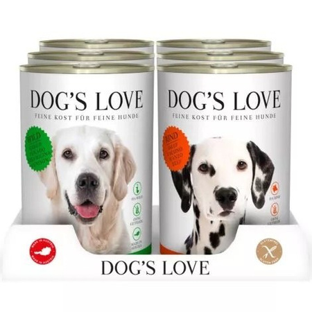 DOG'S LOVE Multipack zestaw karmy dla psa (6 puszek 400g)