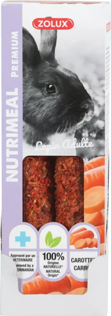 *- ZOLUX NUTRIMEAL 3 Stick z marchewką dla królika 115 g