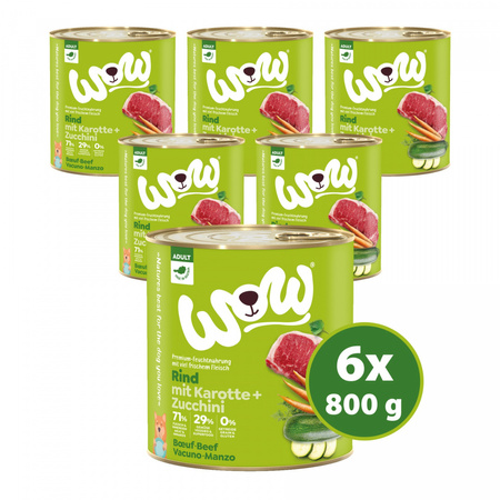 WOW Rind - wołowina z marchewką i cukinią 800g