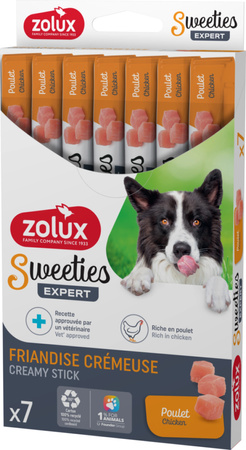 ZOLUX Przysmak kremowy dla psa SWEETIES z kurczakiem 14g x7