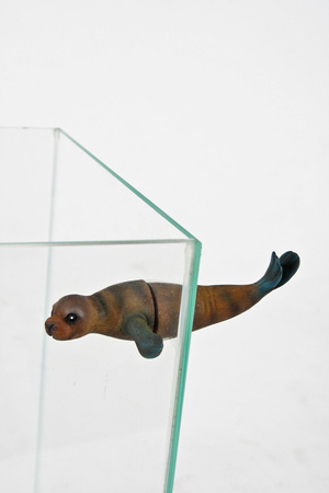 Zolux Ozdoba do akwarium z magnesami foka 2 3x12,5x17 cm