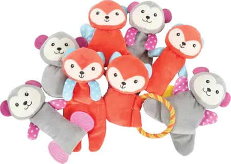 Zolux Zabawka pluszowa dla psa przytulanka MAXOU pomarańczowa 18x4,5x20 cm