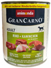 Animonda GranCarno Original Adult Rind Kaninchen Krautern Wołowina + Królik z Ziołami puszka 800g