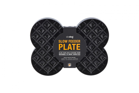 SloDog Slow Feeder Plate Miska spowalniająca duża kość czarna