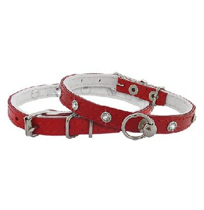 CHABA OBROŻA SKÓRA Z CYRKONIĄ 10x30 CZER