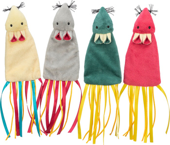 Myszka, zabawka, dla kota, plusz, 14.5 cm/25 cm, z kocimiętką